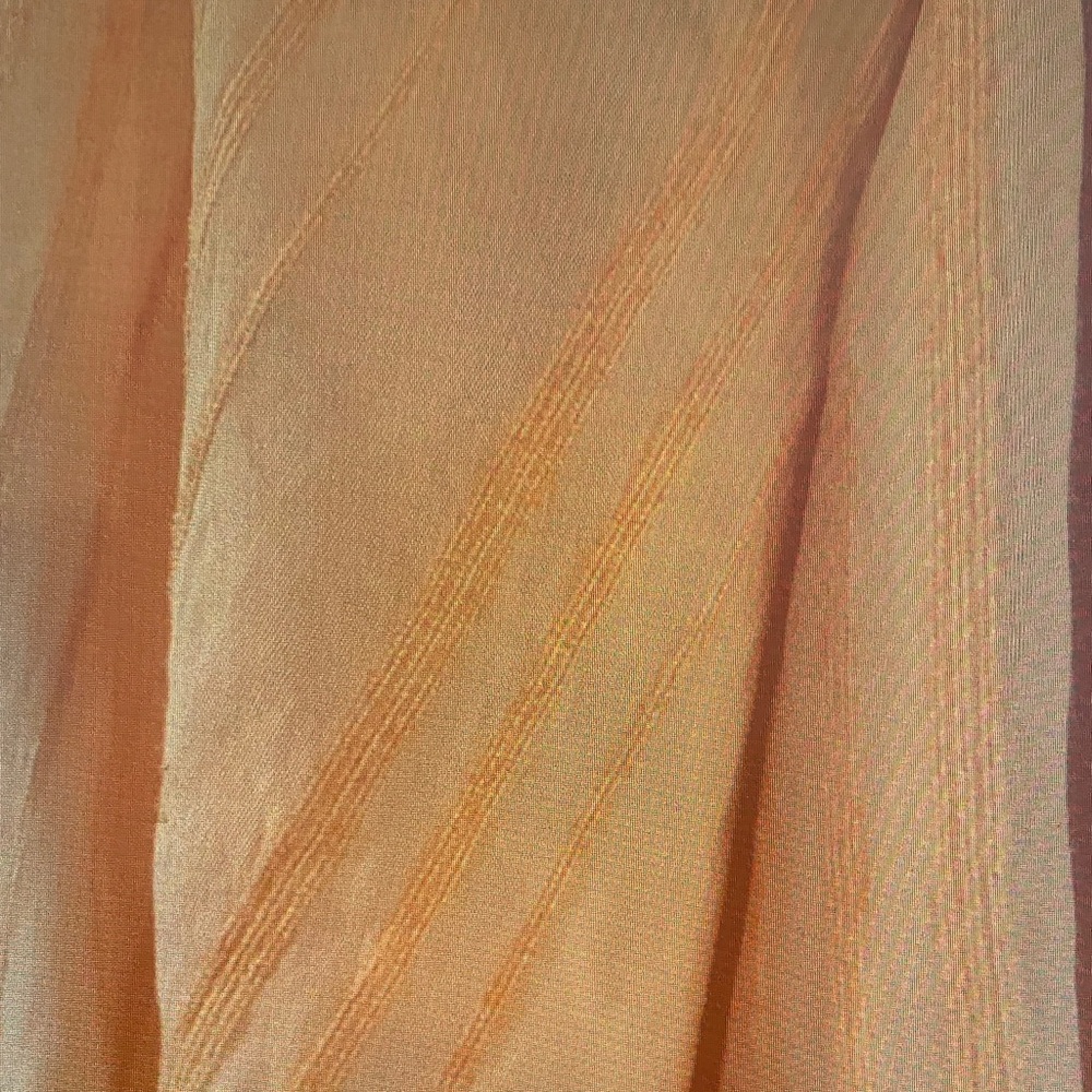 Rust Orange Ruffled Off-Shoulder Women's Top - Picture 2 of 2